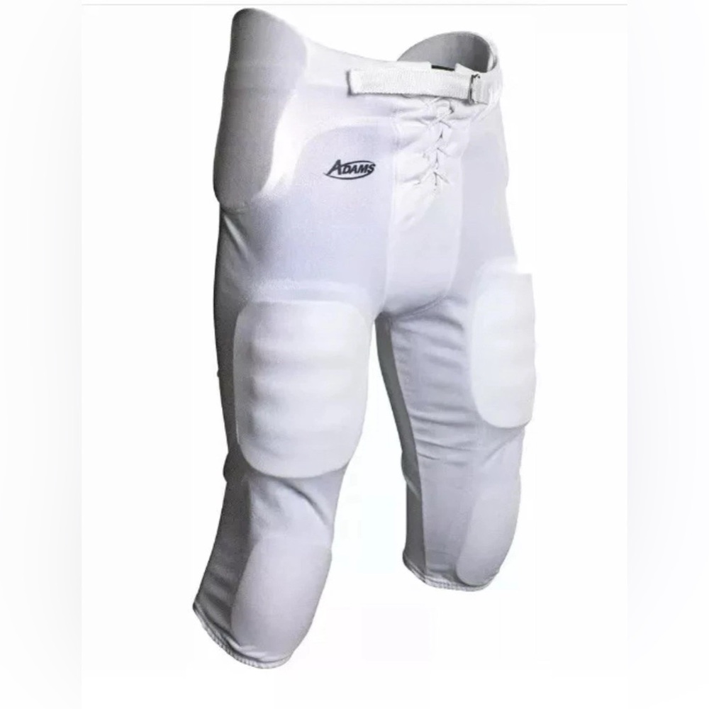 Adams Youth Large 7 Pad White Football Pants